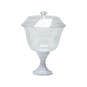 TAÇA C/TAMPA BRANCA