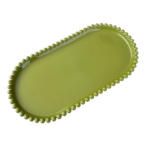 BANDEJA OVAL VERDE MILITAR