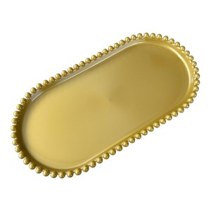 BANDEJA OVAL DOURADA